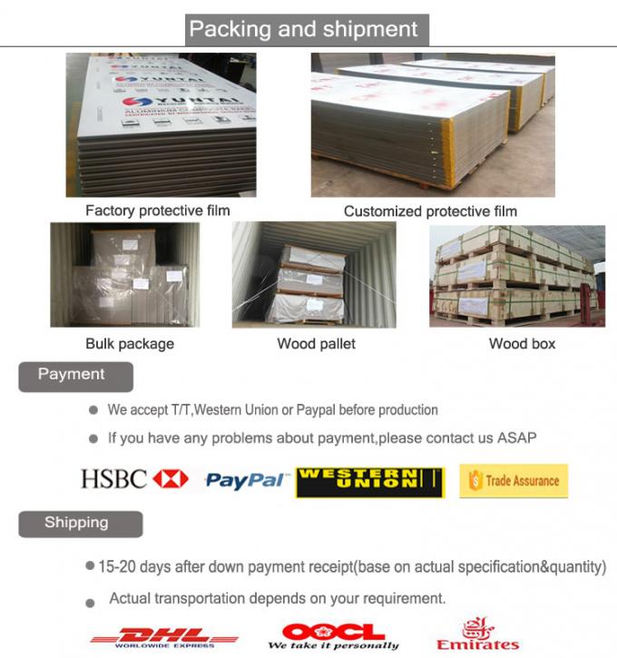 বহির্মুখী আবরণ জন্য কাঠের ভেনের এসিপি অ্যালুমিনিয়াম সংমিশ্রণ প্যানেল 3